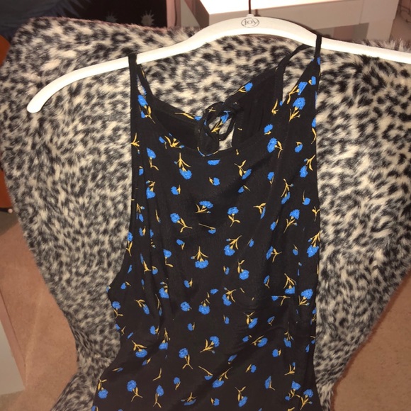 Black and Blue Floral Dress - Picture 2 of 5